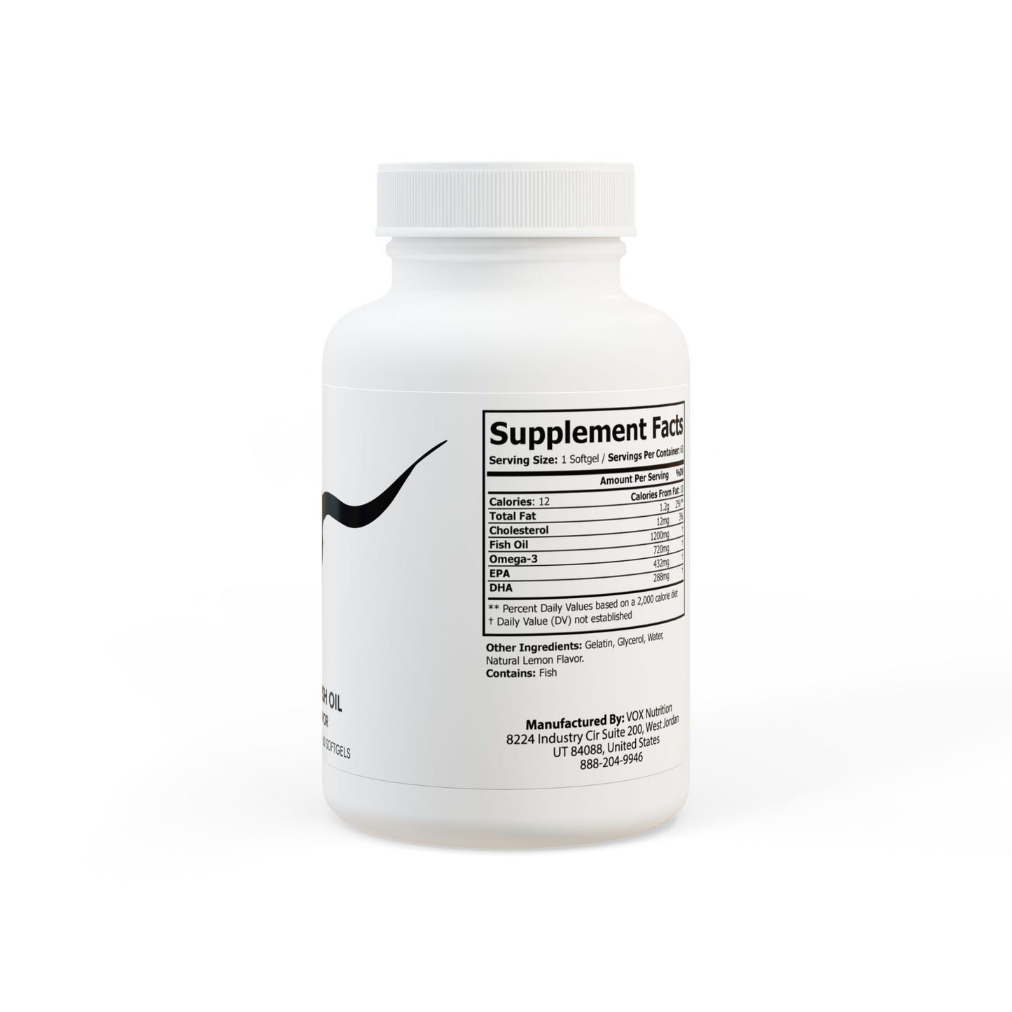 Omega 3 Fish Oil Supplement (60 Softgels)